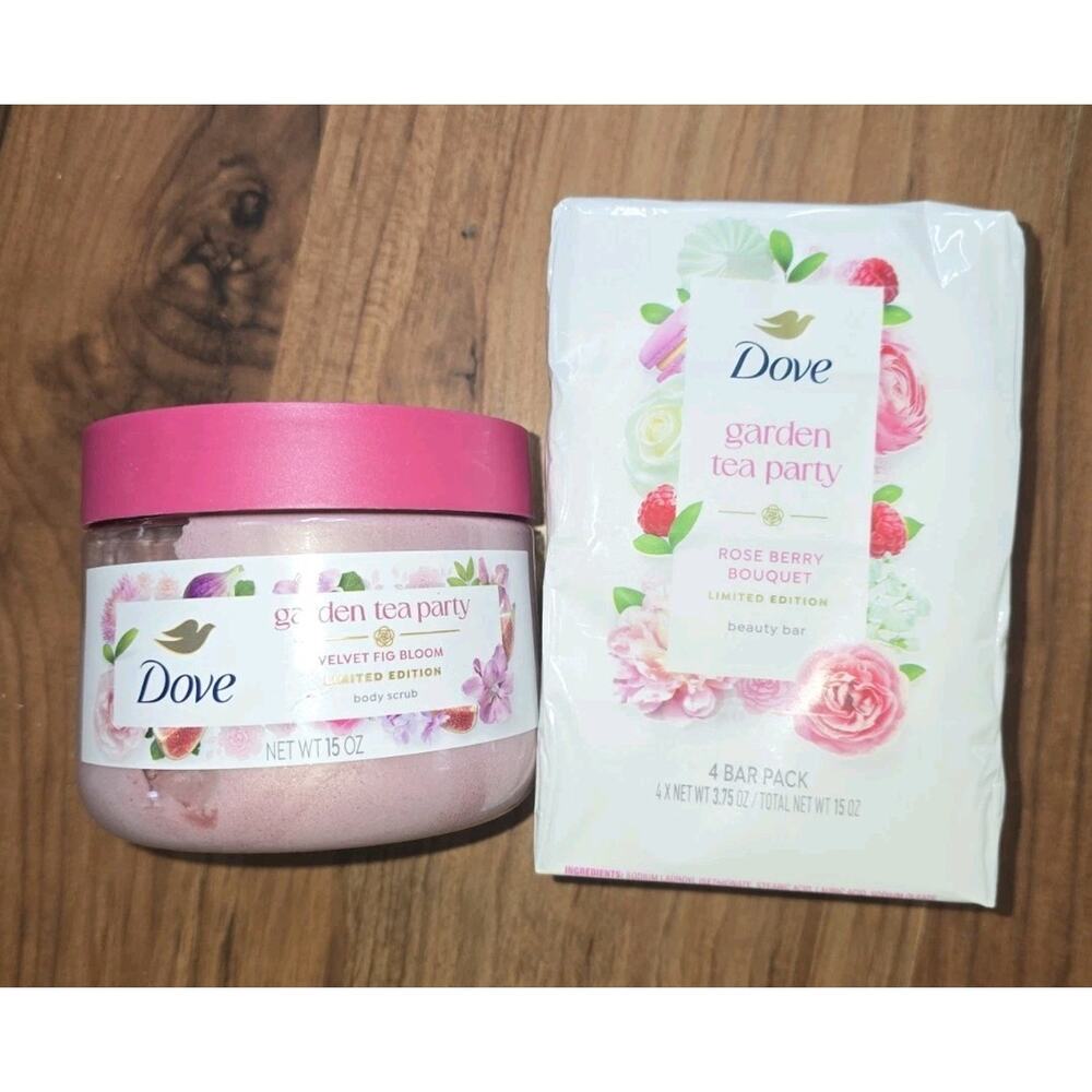 Dove Garden Tea Party Exfoliate And Soap Bars